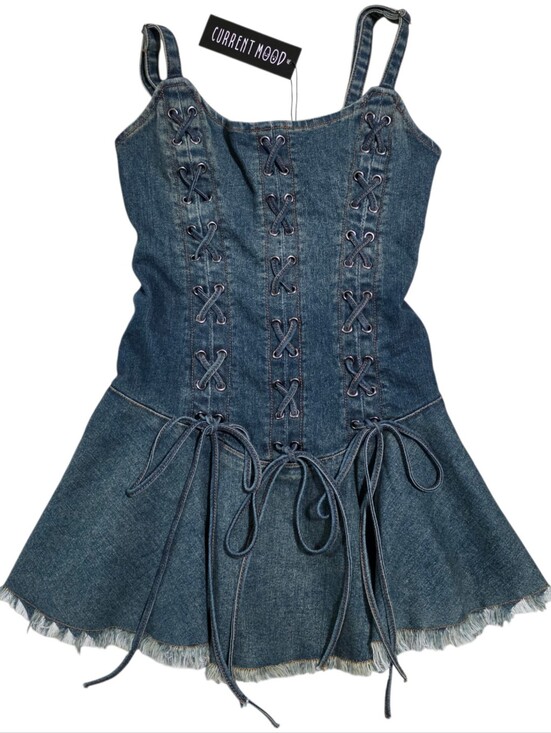 Dolls Kill Dresses & Skirts - Dolls kill current mood corset triple lace up mini dress